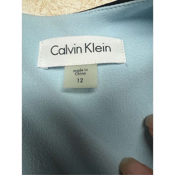 Calvin Klein Sleeveless Dress Navy Sz 12 NWT - Picture 3 of 7